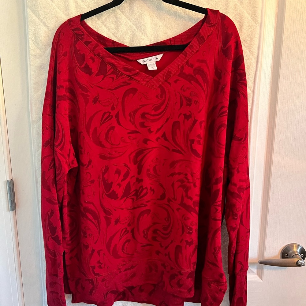 Athleta Red Sweatahirt